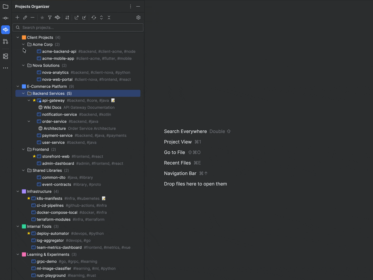 Project & Task Organizer — Free project & task manager for JetBrains IDEs